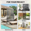 Metal Outdoor Privacy Screen, Freestanding Outdoor Divider with Stand, 78