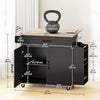 Kitchen Island with Storage, Rolling Kitchen Cart with Foldable Drop Leaf, Power Outlet and USB Ports