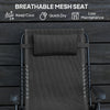 Folding Zero Gravity Chair, 5-Position Adjustable Outdoor Lounge Chair Recliner with Headrest, Black