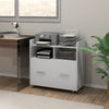 Mobile Filing Cabinet, Rolling File Cabinet with Drawer and Adjustable Hanging Bar for Letter, A4 and Legal Size, White