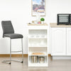 Bar Table, High Top Pub Table with 4 Storage Shelves, Modern Bar Height Table for Home Bar, Kitchen, Natural