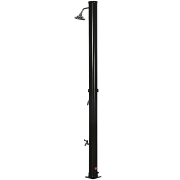 5.3 Gallons Solar Shower with Rotating Rainfall, Temperature Adjustment, 2 Section Outdoor Shower for Backyard, Black