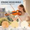 4/4 Full Size Violin, Wood Acoustic Violin Set for Beginners, Adults, with Case, Rosin, Shoulder Rest, Brown