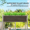 Wooden Raised Planter Box with Drain Holes for Vegetables, Flowers, Outdoor Garden Bed, 45.3x21.7x31.5inch, Grey
