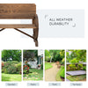 Wooden Wagon Wheel Bench Rustic Design 2 Seater Garden Outdoor Chair High Back Loveseat