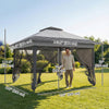 12' x 12' Foldable Pop-up Party Tent Instant Canopy Sun Shade Gazebo Shelter with Steel Frame