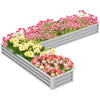 Galvanized Raised Garden Bed Steel Planter Box w/ Rods for Vegetables Flowers Herbs, 82