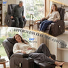 Power Lift Recliner Chair for Elderly, PU Leather Lift Chair with Thick and High Back, Footrest, Remote, Side Pockets, Cup Holders, Reclining Sofa for Living Room