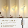Industrial Floor Lamp with 3 Hanging Wire Lampshades, Dimmable Standing Lamp for Living Room, Silver
