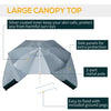 7.5FT 2-in-1 Umbrella Shelter with Carry Bag, Beach Sport Umbrella with Silver Coated UPF50+ UV Protection Dark Green