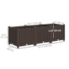 Plastic Raised Garden Bed, Outdoor Planter Box with Drainage Holes for Patio, Balcony, 47.2