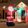 3.9ft Outdoor Christmas Lighted Inflatable Santa Claus with Gift Box