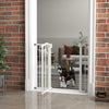 Extra Tall Dog Gate with Door, Pressure Fit, Auto Close, Double Locking for Doorways Hallways Stairs, 29