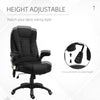 Ergonomic Office Chair Large Leather Massage Executive High Back Reclining Swivel Wheels Black