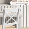 Counter Height Stools Set of 2, Farmhouse Bar Stools with Backs, Solid Wood Counter Stools for Kitchen Island