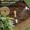 Wooden Planter with Trellis, Raised Garden Bed with 4 Wheels for Climbing Plants, 30