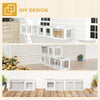 Cat Tunnel, Outdoor Cat Enclosure with Combinable Design, 8 Doors, 98