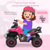 No Power 4 Wheels Ride on Toy for Kids, Foot To Floor Slider Toddler Ride-on Car with Music, Lightening, for 18-36 Months Pink