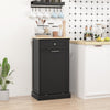 Kitchen Tilt Out Trash Bin Cabinet, Free Standing Recycling Cabinet, Trash Can Holder with Drawer, Black