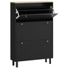 Shoe Storage with 3 Flip Drawers and Adjustable Shelves, Entryway Shoe Storage Cabinet for 24 Pairs of Shoes, Black