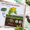Galvanized Planter Box, Outdoor Raised Garden Bed with 4-Tier Trellis Tomato Cage for Climbing Vines, Vegetables, Green