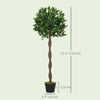 4FT Artificial Laurel Tree Set of 2, Lifelike Fake Plant with 564 Leaves, Potted Fake Plant for Home Office Decor, Green