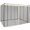 Replacement Mosquito Netting for Gazebo 10' x 10' Black Screen Walls for Canopy with Zippers for Parties and Outdoor Activities, Cream White