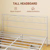 Metal Full Platform Bed Frame with Headboard, Steel Slat Support, Underbed Storage, No Box Spring Needed, Easy Assembly