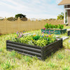 Raised Garden Bed Galvanized Steel Planter Box for Vegetables, Flowers, Herbs, Black