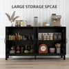 Sideboard Buffet, Storage Cabinet with Barn Door and Adjustable Shelf, TV Stand for TVs up to 65 Inches