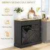 10 Gallon Hidden Garbage Bin Cabinet, Tilt Out Trash Cabinet w/ 2 Drawers, Freestanding Kitchen Island