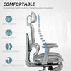 Ergonomic Office Chair with Lumbar Support, Mesh Office Chair with 3D Armrest, 135° Reclining, Adjustable Headrest, Grey