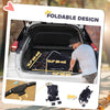 Cat Dog Stroller, One-click Foldable Pet Stroller w/Cup Holder, 4 Wheels Travel Carrier w/Brakes, 360° Swiveling Front Wheels, Storage Basket, for XS/Small Dogs Cats, Black