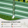 6' x 3' x 1' Raised Garden Bed with 2 Trellis Tomato Cages, Steel Frame Elevated Planter Box, Light Green