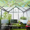 Greenhouse Garden, Green House, Outdoor Greenhouse Kit, PC Board with Sliding Door, 6.2' x 6.3' x 6.6', Grey