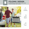 2 Pieces Outdoor Folding Patio Chair Set, Portable Camping Chairs with Armrests for Garden, Patio, Pool, Beach, Grey