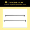 2pc Roof Rack Car Roof Top Lockable Aluminum Cross Bars Adjustable Baggage Luggage Carrier, Silver (49