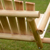 Freestanding 6.5' Wooden Loveseat Traditional Farmhouse Style Log Swing Natural Wood