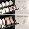 Shoe Storage Cabinet with 3 Flip Drawers and Adjustable Shelves for 18 Pairs of Shoes, Black
