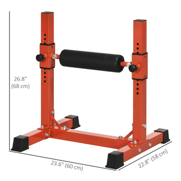 Soozier Bulgarian Split Squat Stand, 12-Level Adjustable Single Leg Squat Stand for Lower Body Strength Training, Yellow