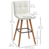 Modern Bar Stools Set of 2, 38