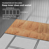 9.1'x6.4'x6.3' Garden Storage Shed w/ Foundation Kit Metal Tool Storage House w/ Double Doors, Teak Wood Effect