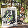 2 Seat Bike Trailer for Kids 2-in-1 Double Baby Stroller with Handbrake, Rubber Wheels, 5 Point Harness, Waterproof Cover, Storage Bag, Reflectors