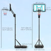Soozier Basketball Hoop Outdoor, Basketball Hoop and Stand with Weighted Base and Shatterproof Backboard, 57.5
