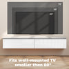 Wall Mounted TV Stand, Floating TV Cabinet with Storage, for TVs up to 80