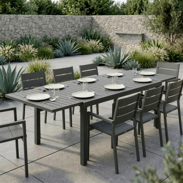 Expandable Outdoor Dining Table for 6-8 People, 59