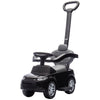 Qaba Land Rover Discovery Licensed 2-in-1 Ride On Push Car with Removable Parent Handle, Under-Seat Storage, Black