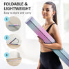 Soozier 7ft Folding Balance Beam, Gymnastics Equipment with Anti-Slip Bottom for Kids Home Training, Multicolour