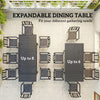 Expandable Outdoor Dining Table for 6-8 People, 59