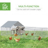 19.7' x 9.8' Metal Chicken Run with Waterproof and Anti-UV Cover